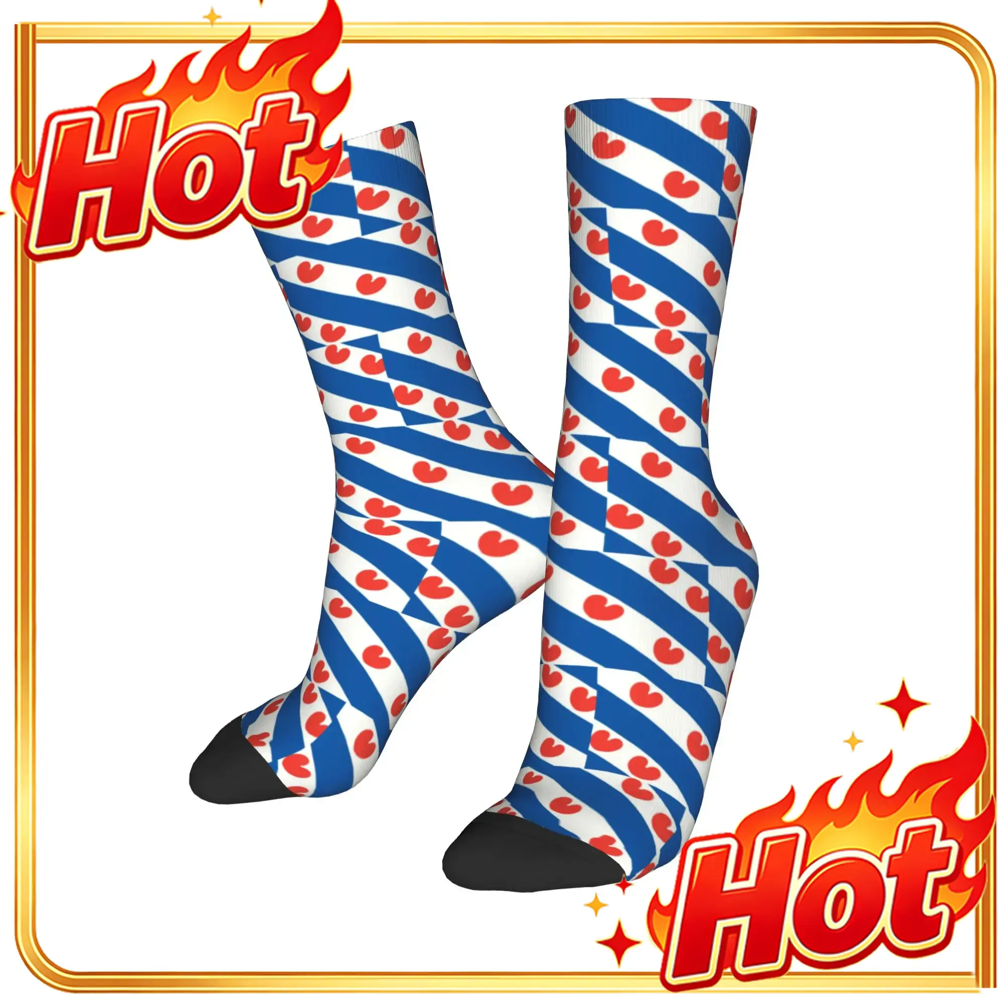 Dress Sock Men - Özel Friesland Bayraklı Erkek Çorapları, Uniseks,